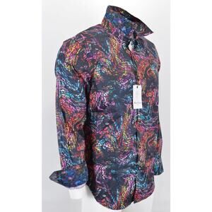 Robert Graham -M- Erickson Neon Geometric Classic Fit LS Shirt NWT $218